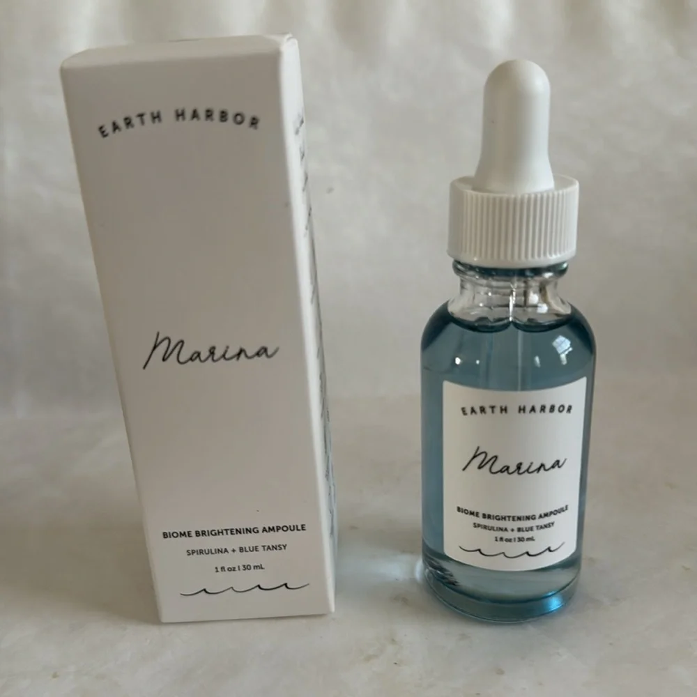 EARTH HARBOR Marina Biome Brightening Ampoule 1oz NIB $38 CLEAN BEAUTY